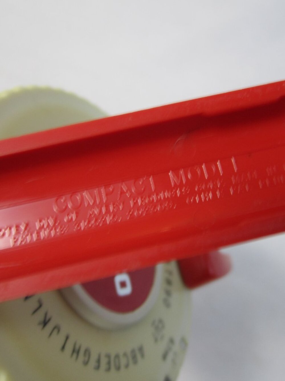 Astro Compact Handheld Rotary Label Maker Embosser Orange Vintage - Tested-Works - Picture 10 of 11